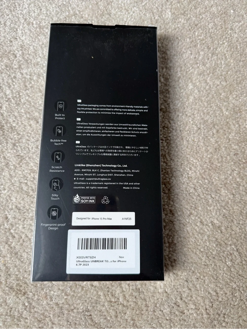 UltraGlass UNBREAK TOP 9H+ Glass for iPhone 15 Pro Max/15